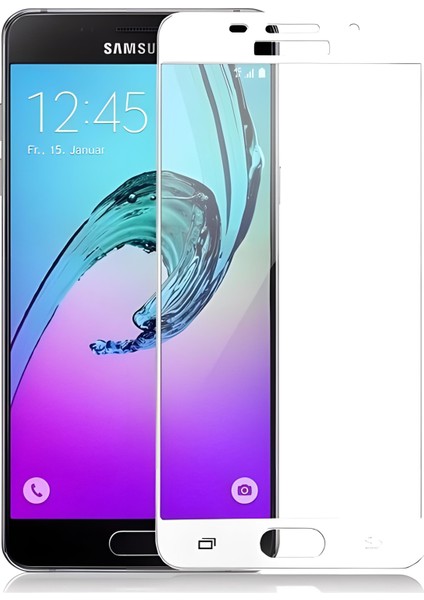 Galaxy A7 2017 Ekran Koruyucu Ekranı Tam Kaplayan Düz Cam Ekran Koruyucu