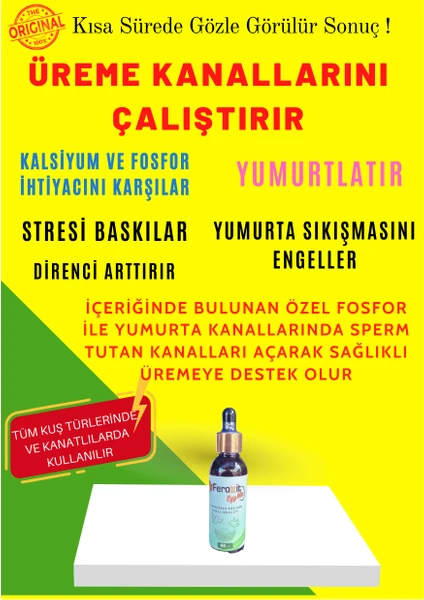 Egg Mix Kuş Vitamini (ÜREME KANALLARINI ÇALIŞTIRIR Yumurta sayısını Artırır TÜM KANATLI TÜRLERİ İÇİN KULLANILIR) 50 ml