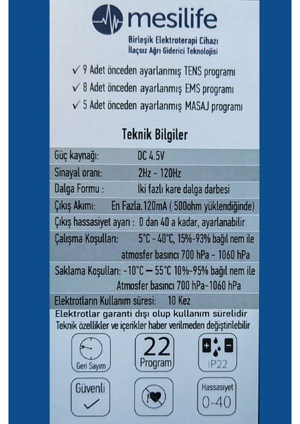 Elektroterapi Cihazı-Tens Cihazı