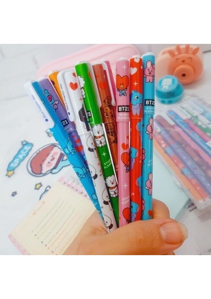 Kawaii Karikatürleri Jel Renkli Tükenmez Kalem Seti 10'lu fiyatları