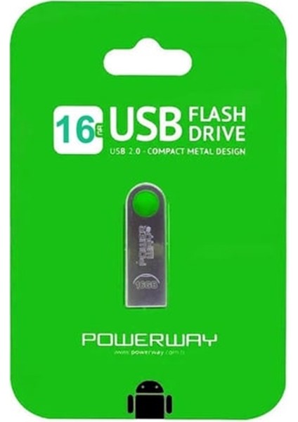 16 GB USB 2.0 Metal USB Flash Bellek