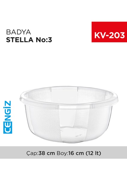Yuvarlak Şeffaf Badya 1 Adet 3 No ROYALEKS-E175