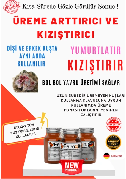 Süper Tüm Kafes Kuşları Türleri Için  Üreme arttırıcı KIZIŞTIRICI 50 gr