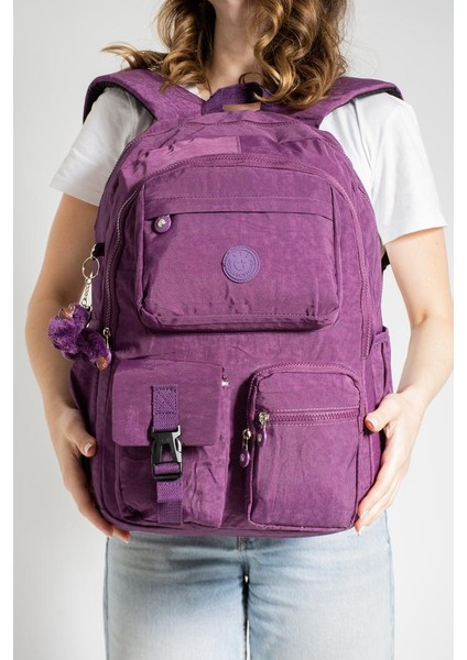 571 Collection Klinkır Sırt Çantası Çok Cepli 45 x 30 cm Büyük Boy Lise Üniversite Çantası modelleri