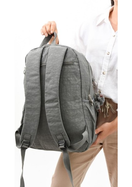 571 Collection Klinkır Sırt Çantası Çok Cepli 45 x 30 cm Büyük Boy Lise Üniversite Çantası modelleri