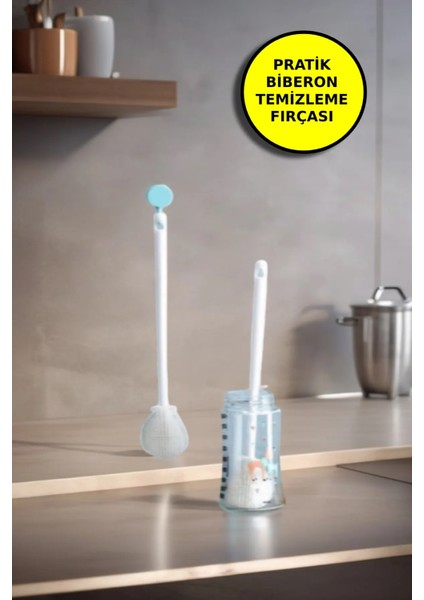 1 Adet Silikon Biberon ve Kavanoz Yıkama Fırçası