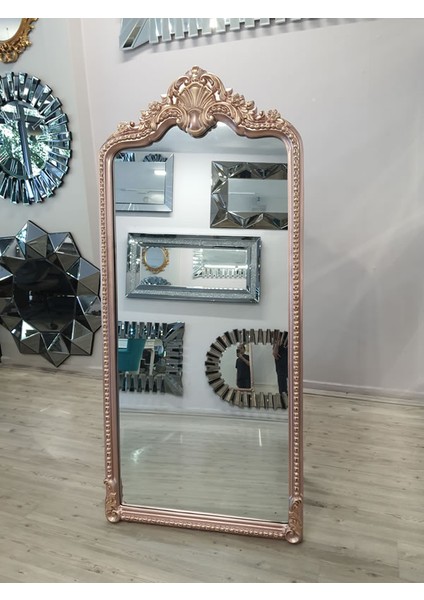 Princess Copper Gold Model Rose Gold Altın Renk Dekoratif Ayaklı Boy Aynası