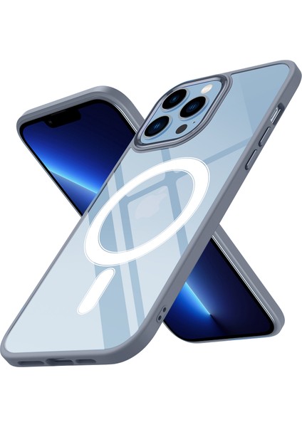 iPhone 12 Pro Kılıf Wireless Şarj Özellikli Krom Magsafe Silikon Kapak