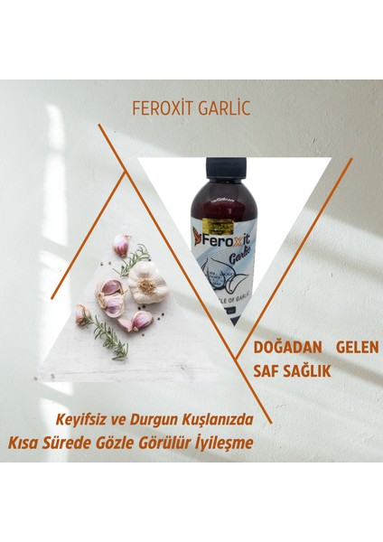 250 ml Garlic (Keyifsiz ve Durgun Kuşlanızda Kısa Sürede Gözle Görülür Iyileşme)