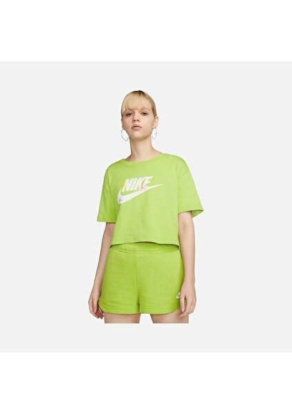 Sportswear Futura Flover Graphic Crop Short-Sleeve Kadın Tişört