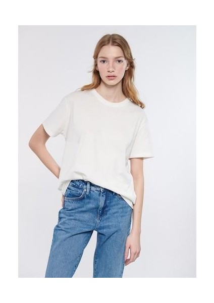 Ekru Basic Tişört 1600965-33389