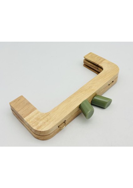 20 cm Soft Yeşil Renk Silindir Başlıklı Ahşap Burs