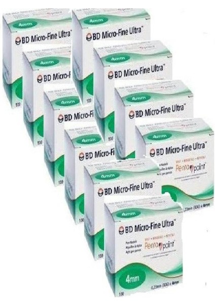 Bd Micro-Fine Plus Kalem Iğnesi 0,23MM (32G) x 4mm 100 Adet X10 Kutu