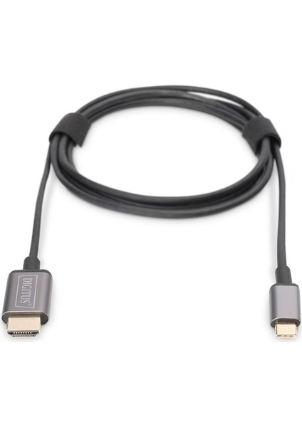 Digitus USB-C  HDMI Görüntü Adaptör Kablosu, UHD 4K/30Hz, 1.8 metre, siyah renk, metal gövde
Digitus USB-C  HDMI Video Adapter Cable, UHD 4K/30Hz, 1.8 m, black, metal housing