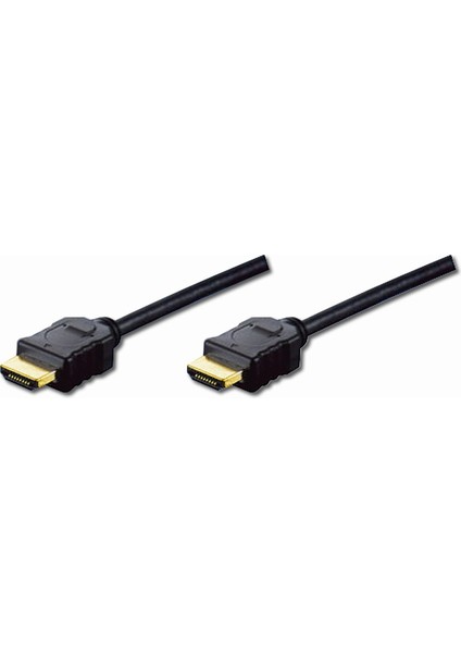 Digitus HDMI High Speed with Ethernet Bağlantı Kablosu (HDMI 1.3), Full HD, 1080p, HDMI Tip A Erkek - HDMI Tip A Erkek, 3 metre, çift kat zırhlı, altın kaplama, siyah renk