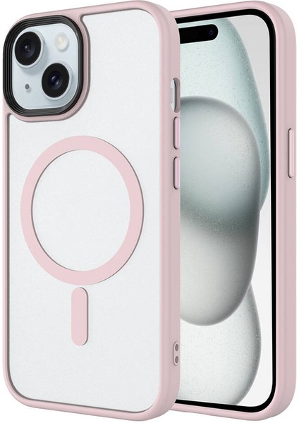 iPhone 14 Kılıf Mat Arka Yüzey Wireless Şarj Özellikli Flet Magsafe Kapak