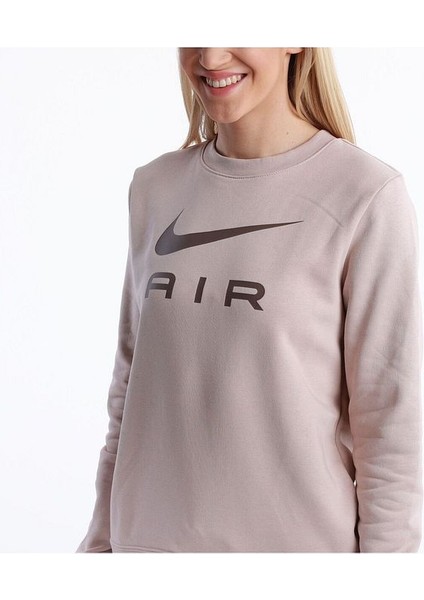 W Nsw Air Flc Crew Kadın Kahverengi Günlük Stil T-Shirt DV8054-292 modelleri