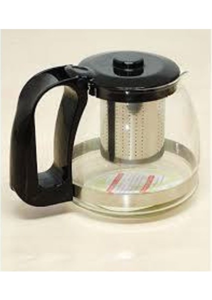 Cam Demlik 700 ml, Süzgeçli, Beyaz, Çay ve Bitki Çayı Demliği