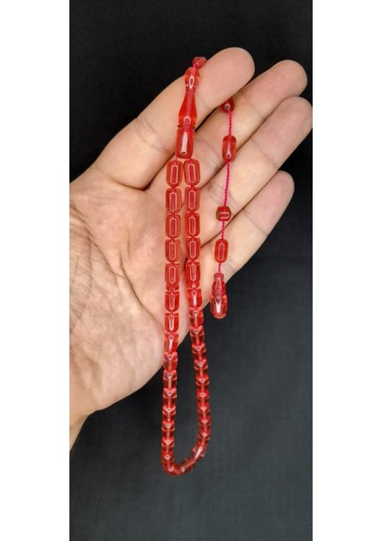 Ateş Kehribar Turuncu Renk Tesbih Kapsül Kesim 6X10MM T-381 fiyatları