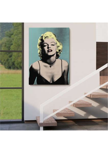 Dekoratif Kanvas Tablo Duvar Dekoru Sarı Saçlı Kadın Marilyn Monroe 5251 Bungknv