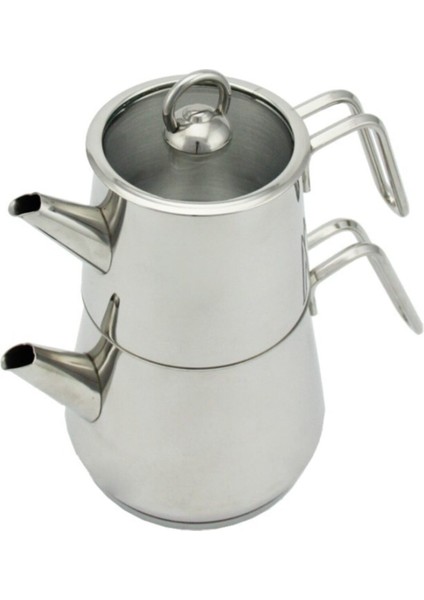 Mini Metal Çaydanlık, 10cm, Paslanmaz Çelik, Şık ve Dayanıklı Tasarım