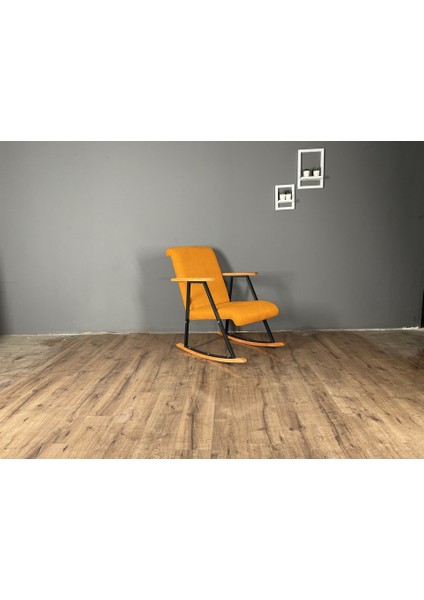 Ergonomik Sallanan Koltuk | Tv Koltuğu, Dinlenme Koltuğu ve Sallanır Sandalye Ahşap ve Metal Detaylı