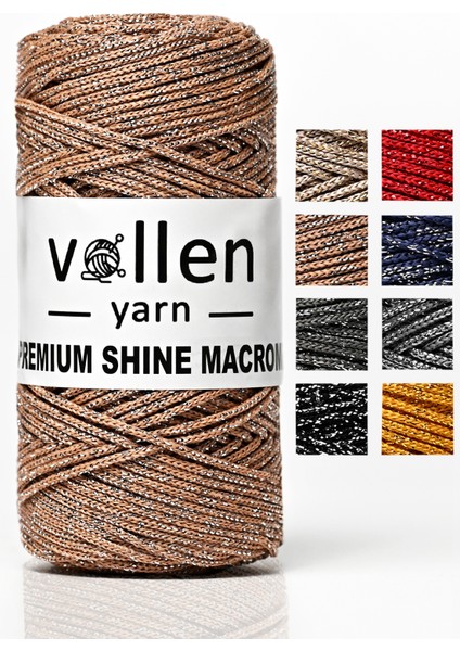 Premium Simli 100GR/150M Polyester Makrome Çanta Ipi , Supla Ipi, Bileklik Ipi