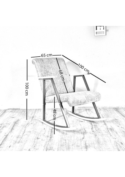 Ergonomik Sallanan Koltuk | Tv Koltuğu, Dinlenme Koltuğu ve Sallanır Sandalye Ahşap ve Metal Detaylı