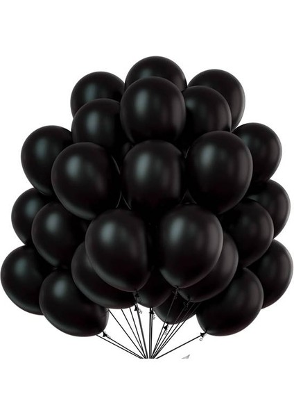 Metalik BALON10'LU(SİYAH)