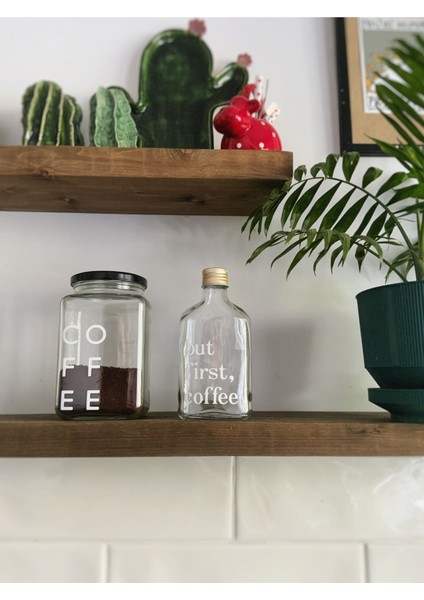 Paslanmaz Çam Dekoratif Kahve Şişesi, 250-499 ml, Beyaz modelleri