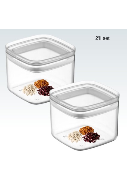 700 ml Chef Food Box Kare 2'li Takım