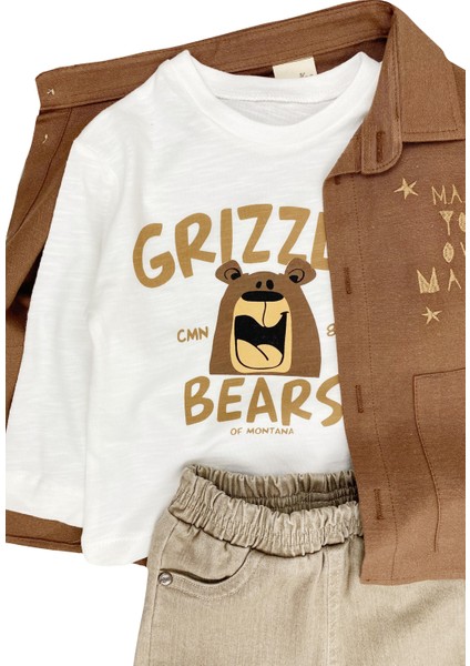 Magic Bear Gömlekli Erkek Bebek Takım modelleri