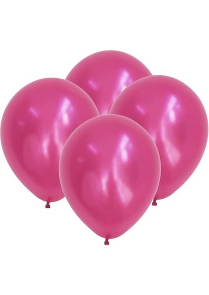 Metalik Balon 10'lu ( Fuşya)
