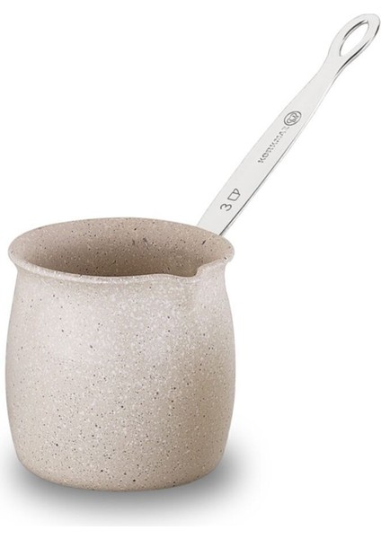 Çelik 3 Fincanlı Granita Cezve, Çok Renkli, Dayanıklı ve Şık Tasarım