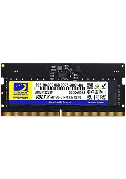 8 GB Ddr5 4800 Twınmos TMD58GB4800S40 Nb