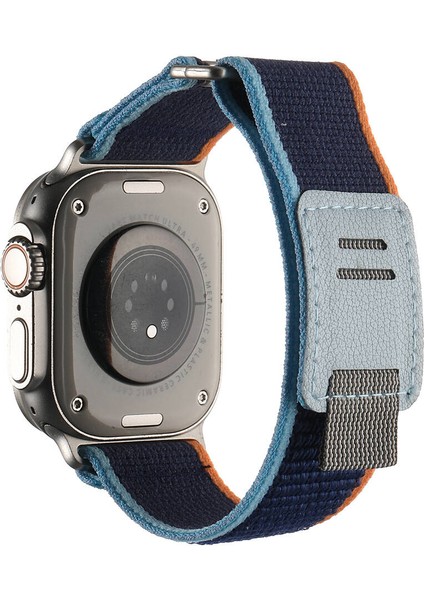 Cupcase Watch Ultra 49MM Hasır Kordon KRD-106 Strap Kayış-Lacivert