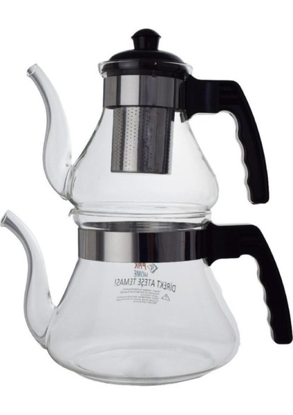 Cam Çaydanlık 800 ml, Beyaz, Dayanıklı ve Şık Tasarım