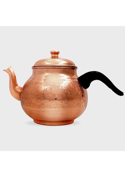 Büyük Bakır Demlik 1-1,99 L, Kızıl Renk, Şık ve Dayanıklı Tasarım