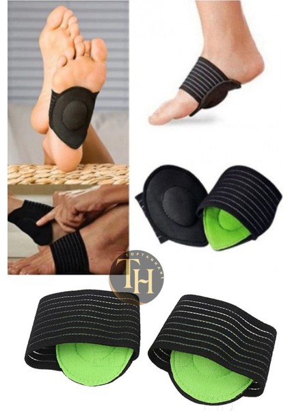 Memory Foam Ortopedik Ark Destek Çorabı Medikal Ayak Boşluğu Destek Pedi Esnek Çift Düz Tabanlık Ön