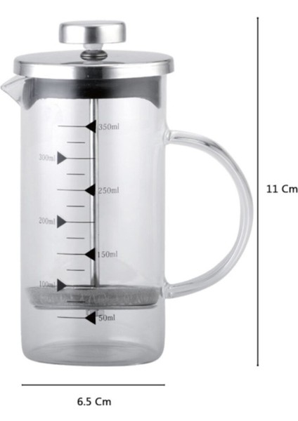 350 ml Çam Renkli Modern French Press, Şık ve Dayanıklı Tasarım