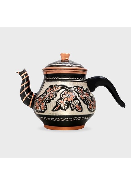 Orta Boy Bakır Demlik, Siyah Mat, 500-999 ml, Güzel Tasarım
