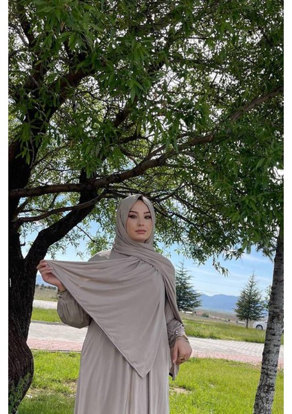 Shawl Kadın Bej Şallı Ferace SYR006