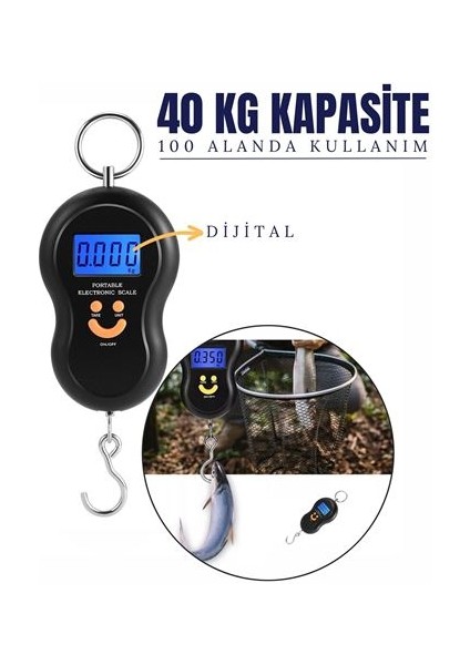 Modacar Balıkçı Tipi Dijital 100 Alanda Kullanım El Tartısı