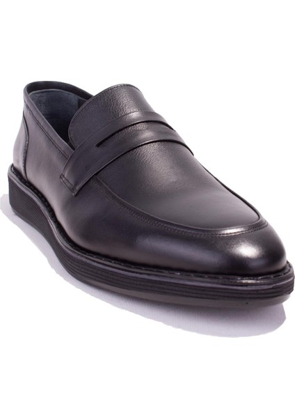 DMA08-800DG Siyah Poliüretan Taban Klasik Erkek Deri Ayakkabı