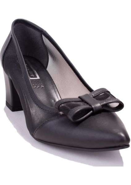 DZA07-2681923 Siyah Klasik Topuklu Kadın Ayakkabı