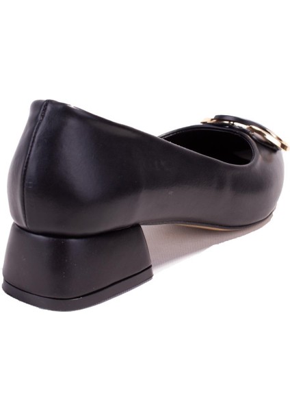 DZA07-1006045 Siyah Klasik Topuklu Kadın Ayakkabı fırsatları