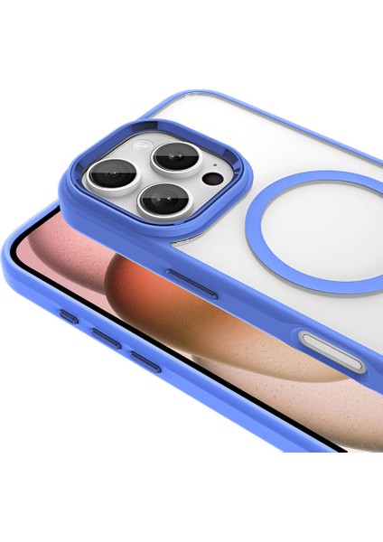 Vendas iPhone 16 Pro Max Kılıf Wireless Şarj Özellikli Zore Krom Magsafe Silikon Kapak-Gold indirimleri