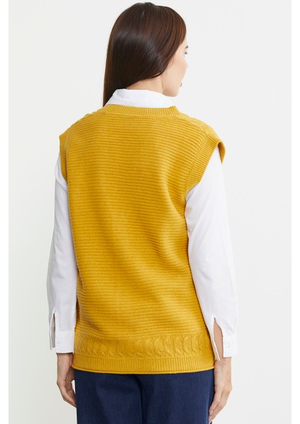 Baklava Motifli Düğmeli Triko Yelek - Güneş fırsatları