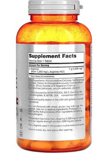 Double Strength L-Arginine 1000 mg x 180 Tablet Usa Menşei fiyatları