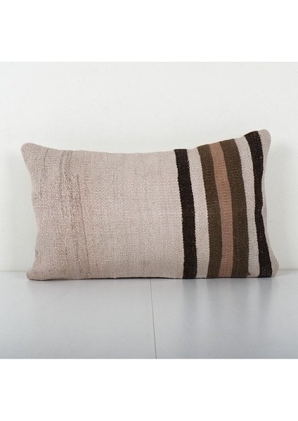 Çizgili El Dokuma Kilim Kırlent Kılıf (Içliksizdir)